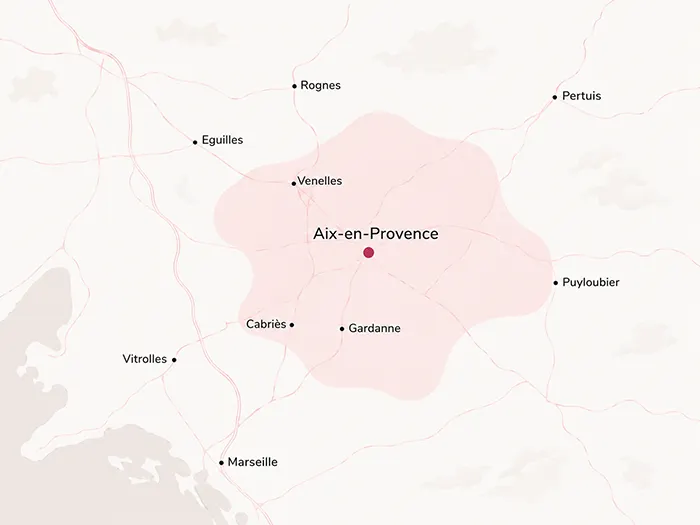 Carte des zones d'interventions de JIM